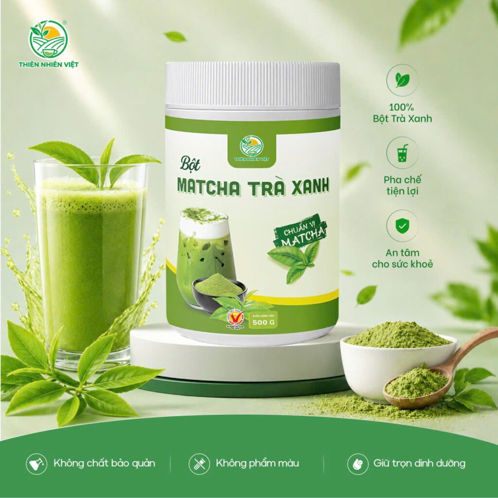 Home bột matcha trà xanh hộp 500 g của tnv food